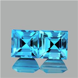 Natutal Sky Blue Topaz Pair 7.00 MM {VVS1}