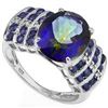 Image 1 : Natural Ocean Mystic Diamond & Sapphire Ring