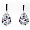 Image 1 : Natural Chalcedony Amethyst Mozambique Garnet Earring