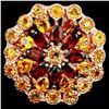 Image 1 : NATURAL MULTI COLOR CITRINE & GARNET Ring
