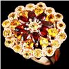 Image 2 : NATURAL MULTI COLOR CITRINE & GARNET Ring