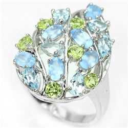 Natural Multi Gemstone Ring