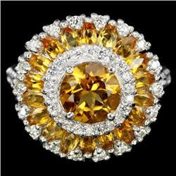NATURAL ORANGISH YELLOW CITRINE Ring