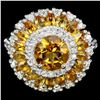 Image 1 : NATURAL ORANGISH YELLOW CITRINE Ring