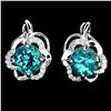 Image 1 : Exquisite Top Neon Blue Apatite Earrings