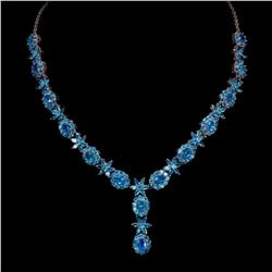 Natural Rare AAA Neon Blue Apatite 194 Cts Necklace