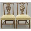 Image 1 : A set of six Victorian Chippendale design mahogany single chairs, with fancy carved splats on cha...