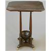 Image 1 : An unusual Regency rosewood occasional table, with banded and beaded octagonal hinged top on four...