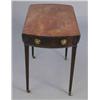 Image 1 : A George III mahogany oval topped Pembroke table, fitted with a single drawer on square tapered l...