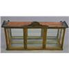 Image 1 : A Regency design carved giltwood glazed front collectors cabinet, with mirrored interior, back an...