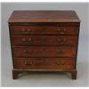 Image 1 : A George III mahogany chest, of four long graduated drawers beneath a brushing slide, on bracket...