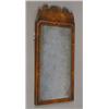 Image 1 : A Queen Anne walnut wall mirror, with fret cut pediment over an original plate, 1ft 5.5ins x 1ft...