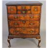 Image 1 : An early 18th century walnut chest, fitted four small and three long drawers raised on a later st...
