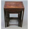 Image 1 : A nest of four Chinese hardwood tea tables, the largest 1ft 7.5ins...