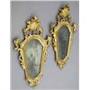 Image 1 : A pair of 18th century design Venetian carved giltwood wall mirrors, with rococo and shell carved...
