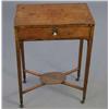 Image 1 : A George III mahogany caddy topped side table, with banded sides fitted with a single drawer on s...