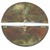 Image 1 : A 19th century French brise fan, painted on each side, one side with figures, the other with a ru...