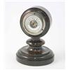 Image 1 : An Edwardian serpentine desk top barometer, with white enamelled 2 ins diameter dial and exposed...