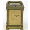 Image 1 : A late 19th century French hour-repeating carriage clock, with gilt dial signed by retailer Hamil...
