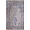 Image 1 : An Isphahan prayer rug, the cream mihrab filled with a vase of blossoming flowers within a red sc...