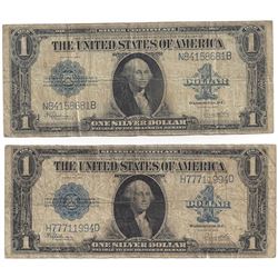 1923 $1 Large Silver Certificate Speelman / White Notes Lot of 2