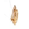 Image 3 : Chanel Gold CC Lion Large Disc Clip On Earrings