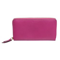 Gucci Pink Leather Zippy Wallet