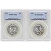 Image 1 : Lot of (2) 1956 Franklin Half Dollar Coins NGC MS63
