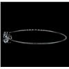 Image 2 : CZ Open Bangle Bracelet - Black Rhodium Plated