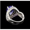 Image 3 : 14KT White Gold 3.10 ctw Tanzanite and Diamond Ring