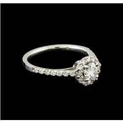 0.43 ctw Diamond and Diamond Ring - 14KT White Gold