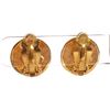 Image 4 : Chanel Gold CC Disk Vintage Clip On Earrings