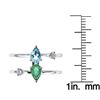 Image 4 : 0.47 ctw Emerald and Diamond Ring - 14KT White Gold