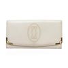 Image 1 : Cartier White Leather Perforated Long Wallet