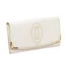Image 2 : Cartier White Leather Perforated Long Wallet
