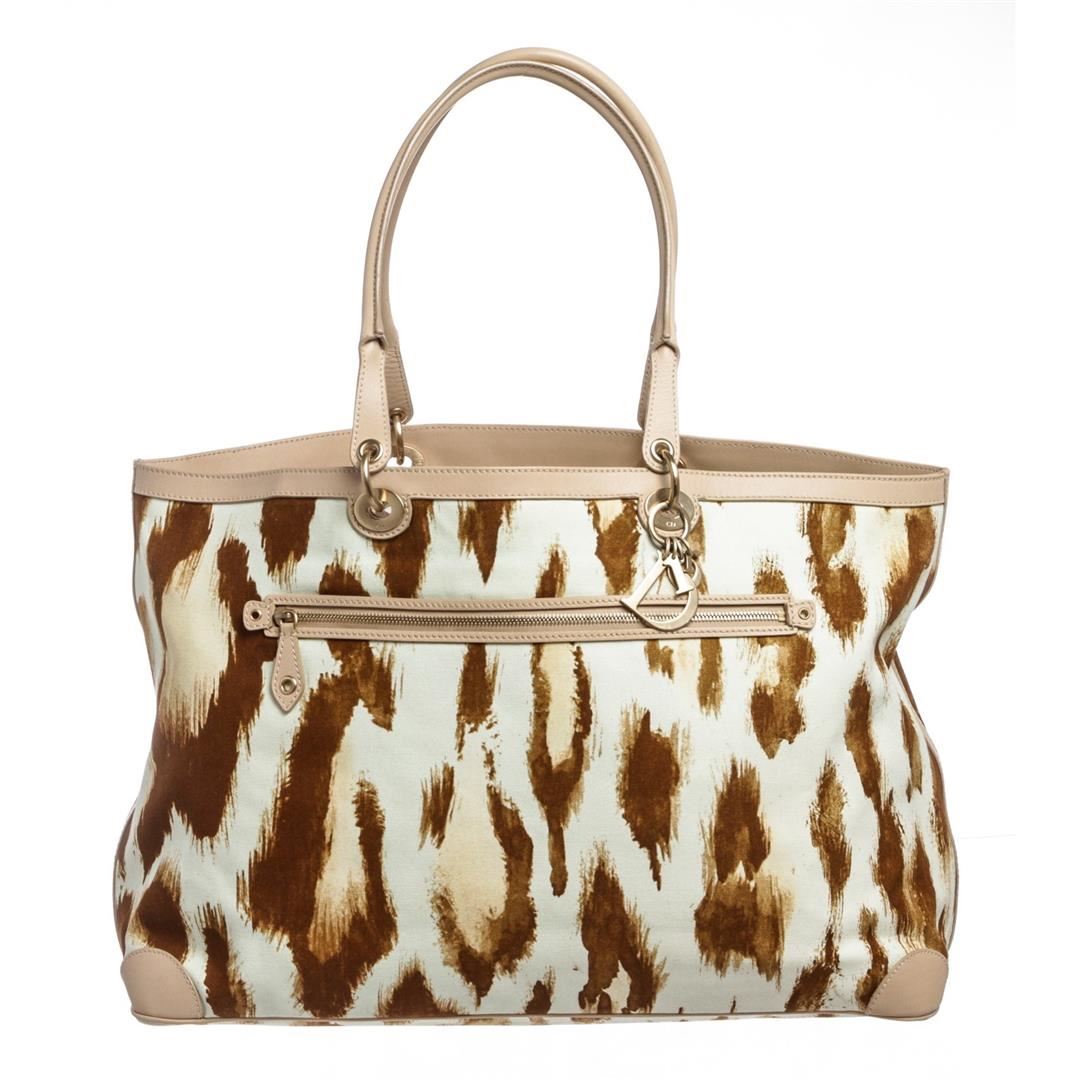 leopard print canvas bag