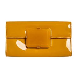 Gucci Yellow Patent Leather Clutch Bag