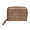Image 1 : Bvlgari Metallic Bronze Leather Mini Zip Coin Wallet