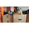 Image 1 : BOX OF PAINTING SUPPLIES AND BOX OF ELECTRICAL SUPPLIES
