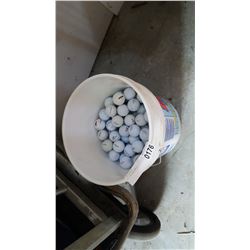 PAIL OF GOLF BALLS