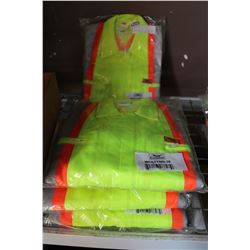 4 PAIRS NEW HIGH VIS COVERALLS