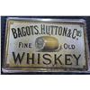 Image 1 : NEW 12 X 8 INCH BAGOTS HUTTON AND CO WHISKEY TIN SIGN