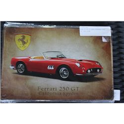 NEW 12 BY 8 INCH FERRARI 250 GT TIN SIGN