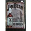 Image 1 : NEW 12 X 8 INCH JIM BEAN TIN SIGN
