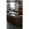 Image 2 : NEW ASHLEY SIGNATURE DESIGN MODERN BROWN WOOD GRAIN FINISH DRESSER WITH MIRROR, RETAIL $1260