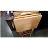 Image 2 : MAPLE TV TRAY SET ON STAND