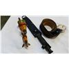 Image 2 : HUNTING KNIFE IN SHEALTH, CARVED PIPE, EAGLE, AND BELT BUCKLE