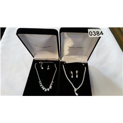 TWO NEW NECKLACE AND EARRING SETS IN GIFT BOXES