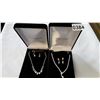 Image 1 : TWO NEW NECKLACE AND EARRING SETS IN GIFT BOXES
