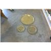 Image 1 : THREE HAMMERED BRASS TRAYS